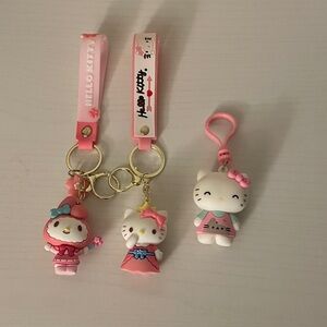 3 Sanrio keychains